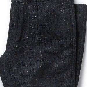 Taylor Stitch - Camp Pant - Navy Donegal Wool Herringbone Size 32